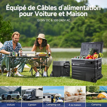 Load image into Gallery viewer, AAOBOSI 45L Glacière à Compresseur, Glaciere Électrique -20℃ à 20℃, Frigo Camion APP&amp;Bouton Contrôle, 12/24V DC et 100-240V AC Glaciere Camping Pour Voiture, Camion, Bateau et Prise De Courant