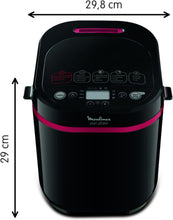 Load image into Gallery viewer, Moulinex OW220830 Bread Maker with 17 Programmes Plastic Black/Purple 31 x 29 x 29 cm