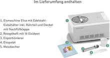 Load image into Gallery viewer, SPRINGLANE Sorbetière et yaourtière Elisa 2,0 L avec compresseur auto-refroidissant 180 W (Argent, avec accessoires)