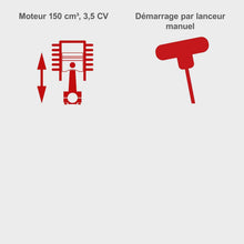 Load image into Gallery viewer, Scheppach Tondeuse à Gazon Thermique MS150-42 | Autotractée - 3,7 CV | Largeur de Coupe 42cm | Raccord Rapide de Nettoyage | Panier 45L | Hauteur - 7 Niveaux | Lame supp. + Huile Incluse