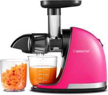 Load image into Gallery viewer, AMZCHEF Extracteur Jus - Extracteur de Jus de Fruits et Légumes - Presses-agrumes à Froid sans BPA avec 2 Tasses et Brosse - Fonction de Mastication Inversée pour Éviter les Blocages - Argent