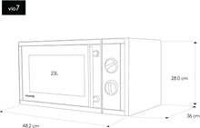 Load image into Gallery viewer, H.Koenig Microwave Oven Grill 2 in 1 VIO9, 25L, 27cm Turntable, 10 Cooking Modes up to 1000W, Defrosting, Combined Cooking, LCD Display [Energy Class A+]