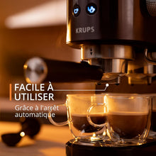 Load image into Gallery viewer, Krups Virtuoso+, Machine expresso, Machine a cafe à pompe, expresso machine a cafe moulu ou dosettes, 15 bars, Inox, Buse vapeur, Espresso et cappuccino, XP444G10