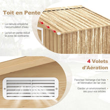 Load image into Gallery viewer, Abri de Jardin 2.3㎡ en Acier Galvanisé Anti-UV 196x142x186cm Cabane de Jardin Exterieur 3.7m³ avec Porte Coulissante Rampe Naturel