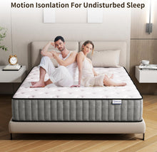 Load image into Gallery viewer, Matoresu Matelas 140x200 Hauteur 25cm, Matelas Hybride à Ressorts Ensachés Indépendant en Mousse à Mémoire de Forme, Tissu Doux pour La Peau&amp;Soutien Confortable, Matelas 2 Personnes Moyenne Ferme
