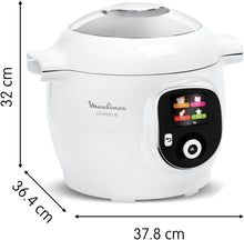 Load image into Gallery viewer, Moulinex, Cookeo Multicuiseur intelligent 6L, 150 recettes intégrées, Cuisson sans surveillance, Ecran intuitif, Guide de cuisson, Application MyMoulinex, 1600W, Blanc, 15 ans réparabilité