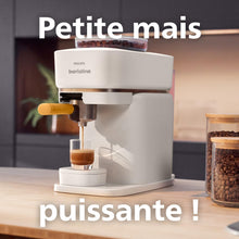 Load image into Gallery viewer, Philips Baristina Machine à expresso - Un véritable expresso, en toute simplicité - Compacte - 16 bars de pression - Broyeur intégré - Machine blanche avec porte-filtre blanc (BAR300/00)