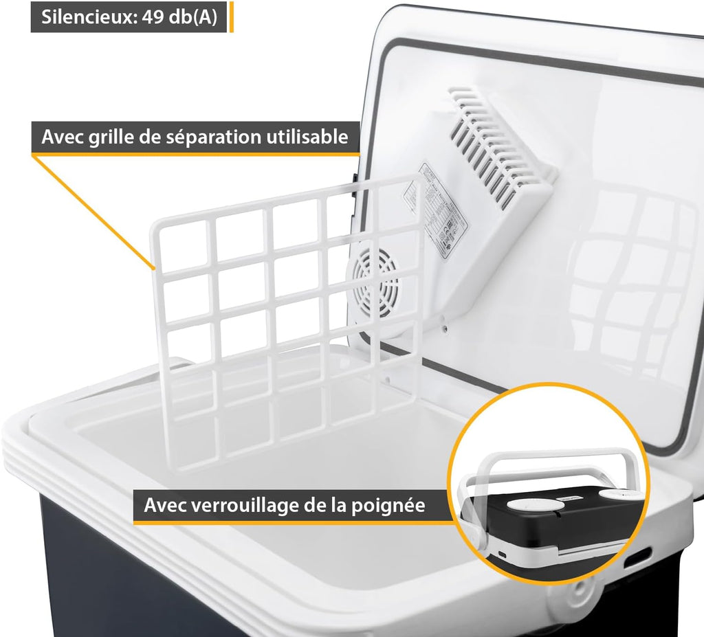 TZS First Austria 32L Portable Electric Cool Box Mini Fridge 12V 230V Car Camping Cooler Box Thermoelectric Cooler Box