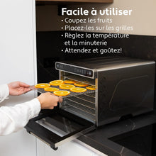 Load image into Gallery viewer, Vita5 Nobel Pro6 Deshydrateur Alimentaire avec 6 Plateaux en Inox - Déshydrateur avec Minuterie 24h et Température 35-75 °C - Deshydrateur Viande, Fruits, Champignons - 650W Déshydrateur Alimentaire