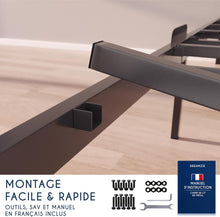 Load image into Gallery viewer, Dreamzie Cadre de Lit 160x200 avec Sommier - Sommier 160x200 avec Pieds - Hauteur de 35 cm - Structure Solide, Assemblage Facile et Espace de Rangement
