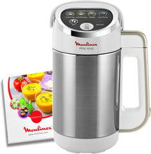 Load image into Gallery viewer, Moulinex Blender chauffant, Mixeur soupe, Puissance 1000 W, Capacité 1,2 L, 5 programmes automatiques, Double paroi, Maintien au chaud 40 min, Livret recettes, Easy Soup, Inox LM841B10