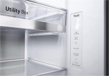 Load image into Gallery viewer, LG GSXV91MCAF Réfrigérateur combiné - Side by Side, 635L, InstaView, Total No-Frost, Compartiment congélation, Distributeur d'eau et glace UVnano, Compresseur Inverter Linear, Wi-Fi, Noir, Classe F