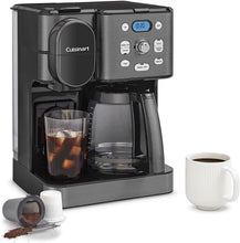 Load image into Gallery viewer, Cuisinart Cafetière, carafe en verre de 12 tasses, cafetière automatique chaude et glacée, machine à café à serveur unique, acier inoxydable noir, SS-16BKS