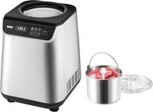 Load image into Gallery viewer, Unold Uno 48825 Sorbetière – Compresseur auto-refroidissant, entièrement automatique, 135 W, refroidissement à -35 °C, écran LCD, récipient en acier inoxydable, minuterie, compresseur