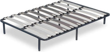 Load image into Gallery viewer, SAMPUR - Morpholattes bed base | 90 x 190 cm | 7 legs included | Grey | 25 cm high | epoxy lacquered metal frame | Extra wide slats | 5 support zones