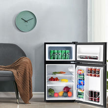 Load image into Gallery viewer, Réfrigérateur Compact Mini-réfrigérateur 90 L Congélateur Séparé avec Design à 2 Portes Fonctionnement Silencieux Blanc/Gris/Noir