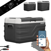 Load image into Gallery viewer, Arebos Glacière compresseur 26 l | Glacière électrique avec application et contrôle intelligent | Réfrigérateur mobile avec port USB | jusqu'à -20 °C | 12/24 V 230 V | Pour voiture, camion, camping,
