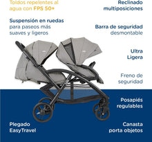 Load image into Gallery viewer, Joie - Evalite™ Duo - Poussette Double - Siège Arrière Inclinable À Plat - Pliage Facile &amp; Compact - Compatible Sièges Auto - Suspension 4 Roues - Harnais 5 Points SoftTouch - Dès la naissance