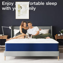 Load image into Gallery viewer, Matoresu Matelas 140x200 Hauteur 25cm, Matelas Hybride à Ressorts Ensachés Indépendant en Mousse à Mémoire de Forme, Tissu Doux pour La Peau&amp;Soutien Confortable, Matelas 2 Personnes Moyenne Ferme