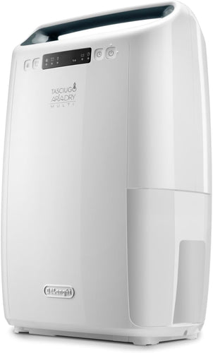 De'Longhi Tasciugo AriaDry Multi Dehumidifier DEXD216RF, Portable Dehumidifier with 3-Action Filtration, Dry Function, 16L/Day Moisture Absorption, R290, Removable Tank, White