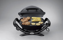 Load image into Gallery viewer, Weber Q1400 Barbecue électrique, surface de cuisson 43 x 32 cm, nomade, grille en fonte émaillée divisée en 2 parties, couvercle et cuve en fonte d'aluminium - Gris foncé (52020053)