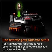 Load image into Gallery viewer, WORX LANDROID Vision WR206E.1, Robot Tondeuse sans Fil périphérique 600 m² Surf.Max 700 m², Installation en 30 Min, Caméra 4K + IA Adaptative, évite Tous Les Obstacles, Coupe des Bordures, Multizone