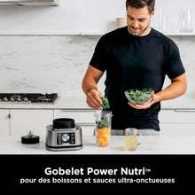 Load image into Gallery viewer, Ninja Foodi Power Nutri Blender 3-in-1 Blender for Smoothie Bowls, Thick Spreads and Iced Drinks, Automatic Programs, 2.1 L, 700 ml and 400 ml, 1200 W, Silver CB350EU