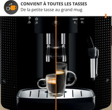 Load image into Gallery viewer, Krups Coffee Bean Machine, 1.7 L, 2 Cups Simultaneously, Automatic Cleaning, Steam Nozzle for Cappuccino, Espresso Maker, Essential Black YY8125FD