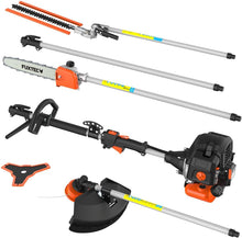 Load image into Gallery viewer, Fuxtec Débroussailleuse Thermique Multifonction 5 en 1 Multitool FX-MT152E - Easy Starter 3CV 52 cm³, Moteur 2 Temps, Élagueuse Taille Haie Coupe Bordure Avec Fil ou Lame 1 Mètre Rallonge