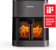 Load image into Gallery viewer, Panasonic NF-CC500SXE AirFryer Friteuse sans huile avec Hublot, 5L, 80-200°C, Minuterie Numérique et Écran LCD, Vapeur Douce, 11 Préréglages, Nettoyage Facile, Gris Mat