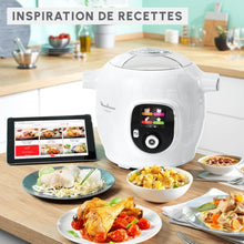 Load image into Gallery viewer, Moulinex, Cookeo Multicuiseur intelligent 6L, 150 recettes intégrées, Cuisson sans surveillance, Ecran intuitif, Guide de cuisson, Application MyMoulinex, 1600W, Blanc, 15 ans réparabilité