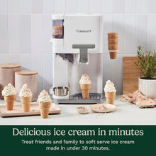 Load image into Gallery viewer, Cuisinart Sorbetière | machine à crème glacée, yaourt glacé, gelato, sorbet, sans produits laitiers | Distributeur de garniture | facile à utiliser | 1.42L fait 6 portions | Prêt en 20mins | ICE48U