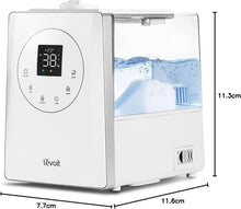 Load image into Gallery viewer, LEVOIT OasisMist 1000S (10L) Smart Humidifier for Home Large Room Bedroom, Last 100 Hours Suitable for Indoor Plant, Cover up to 600ft², Easy Top Fill, Remoter &amp; Voice Control, Auto Mode, Quiet, White