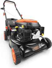 Load image into Gallery viewer, FUXTEC Tondeuse thermique pousse FX-RM4646ECO - Tres bon rapport qualit-prix - Easy Clean 3en1 largeur de coupe 46cm - bac de ramassage 50L