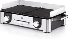 Load image into Gallery viewer, WMF Master-Grill électrique, 2400W, Grande surface 28x50cm, Revêtement antiadhésif, Plaques amovibles compatibles lave-vaisselle, Inox 18/10 Cromargan, Lono 0415280011