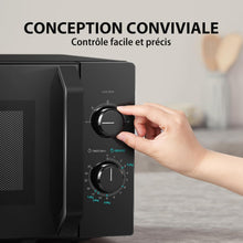 Load image into Gallery viewer, Toshiba Micro-ondes 20L MW2-MM20P(BK), Micro-ondes sur Pied, 800W, 5 Niveaux de Puissance, avec Décongélation Facile, éclairage LED à l'intérieur, Noir