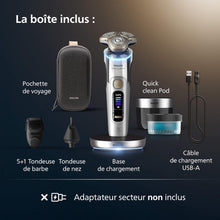 Load image into Gallery viewer, Philips Rasoir i9000 Prestige Ultra, Rasoir électrique 100% étanche, Technologie Skin IQ Pro, Système Triple Lift &amp; Cut, Lames de précision NanoTech rotatives 360°, 5 modes de rasage, XP9401/38