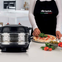 Load image into Gallery viewer, Ariete Pizza Oven 918, Pizza 4 Minutes, 5 Cooking Levels, Refractory Plate for Heating, Wooden Blades Included, Maximum Temperature 400°C, 1200W, White