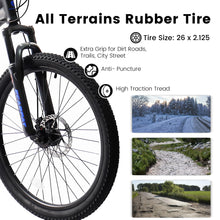 Load image into Gallery viewer, 26 in Mountain Bike - 21 - Speed with Disc Brakes, Durable Frame, Front &amp; Rear Dual - Shock Absorption, Unisex for Commuting, Travel, School &amp; All - Terrain Cycling