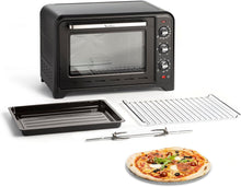 Load image into Gallery viewer, Moulinex Four électrique 39 L, 7 modes de cuisson, Chaleur tournante, Thermostat réglable jusqu’à 240° C, Tournebroche, Minuteur 120 min, Grille réversible, Optimo noir OX485810
