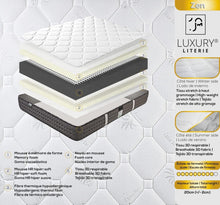 Load image into Gallery viewer, Luxury Literie | Zen Mattress 140 x 190 | Memory Foam Optimal Adaptability | HR Foam System | 10 Comfort Zones | 20 cm (+/- 2 cm) | All Sizes