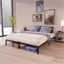 Load image into Gallery viewer, Dreamzie Cadre de Lit 160x200 avec Sommier - Sommier 160x200 avec Pieds - Hauteur de 35 cm - Structure Solide, Assemblage Facile et Espace de Rangement