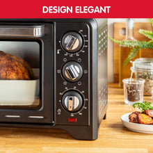 Load image into Gallery viewer, Moulinex Oven, 33 L, Rotating heat, Advanced convection, 6 cooking modes, Thermostat adjustable up to 240°C, Timer 120 min, Reversible grill, Silicone oven mitts, Optimo Black OX464811