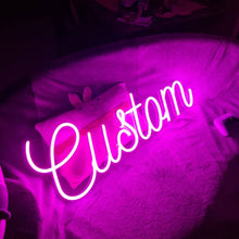 Load image into Gallery viewer, AKOLENM Custom Neon Sign, Customizable Neon Sign for Wall Decor, Personalized Neon Sign for Wedding Birthday Party Gifts Game Room Bar Shop Name