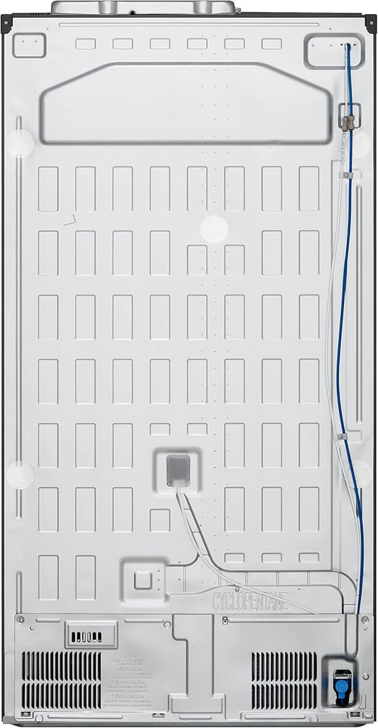 LG GSXV91MCAF Réfrigérateur combiné - Side by Side, 635L, InstaView, Total No-Frost, Compartiment congélation, Distributeur d'eau et glace UVnano, Compresseur Inverter Linear, Wi-Fi, Noir, Classe F