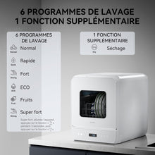 Load image into Gallery viewer, Hermitlux Mini lave-vaisselle de table, 6+1 Programmes de lavage, 5 Couverts et réservoir d'eau de 5L