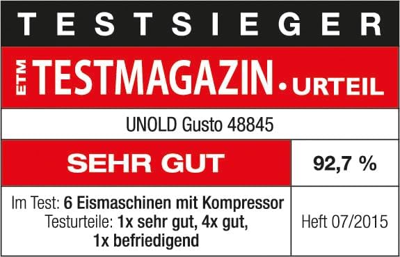 Unold 2074013 Gusto Turbine à Glace Réfrigérante Argent