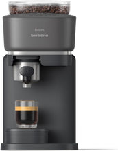 Load image into Gallery viewer, Philips Baristina Machine à expresso - Un véritable expresso, en toute simplicité - Compacte - 16 bars de pression - Broyeur intégré - Machine blanche avec porte-filtre blanc (BAR300/00)