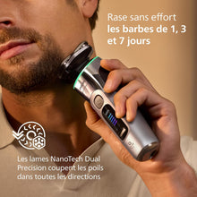 Load image into Gallery viewer, Philips Rasoir i9000 Prestige Ultra, Rasoir électrique 100% étanche, Technologie Skin IQ Pro, Système Triple Lift &amp; Cut, Lames de précision NanoTech rotatives 360°, 5 modes de rasage, XP9401/38