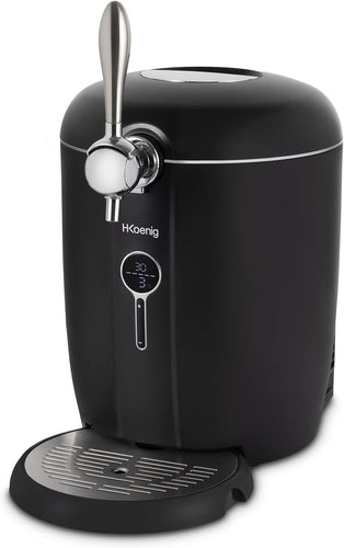 H.Koenig Tireuse à Bière compatible tous Fûts Universels Pressurisés de 5L Inox BW1778, Machine, Pompe, Pression domestique, Professionnelle, Universelle, Refroidissement intégré 4°C